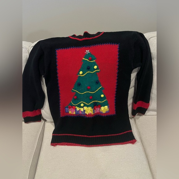 Vintage ugly Christmas sweater women’s size medium - Picture 3 of 6